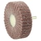 Weiler 3" x 1" Non-Woven Stem-Mounted Interleaf Flap Wheel, 180AO, 1/4" Stem 54507 - alternate 1